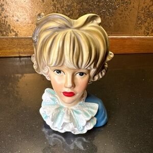 Vintage Relpo Lady Head Vase K1817 5.5”